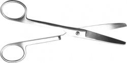 Ножницы Н-237 тупоконечные вертикально изогнутые, 170 мм